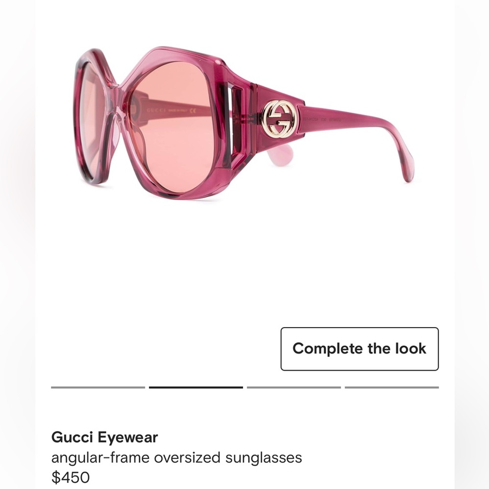 GUCCI SOUARE BURGUNDY BURGUNDY DESIGNER EYEWEAR